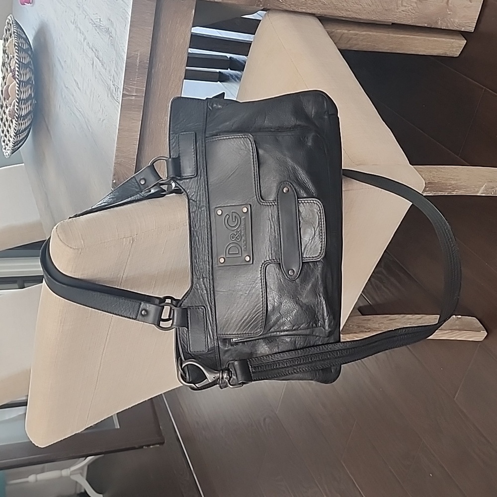 Authentic Dolce & Gabbana Large Supple Leather Crossbody Bag